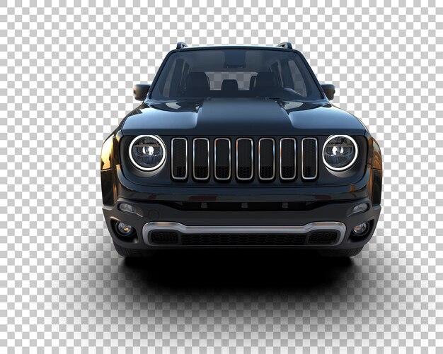 Un SUV moderno aislado en el fondo de una ilustración de renderización 3D