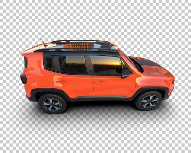 Un SUV moderno aislado en el fondo de una ilustración de renderización 3D