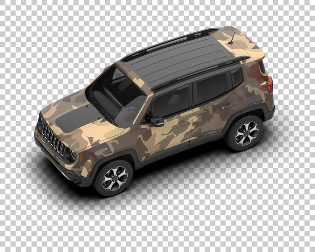 Un SUV moderno aislado en el fondo de una ilustración de renderización 3D