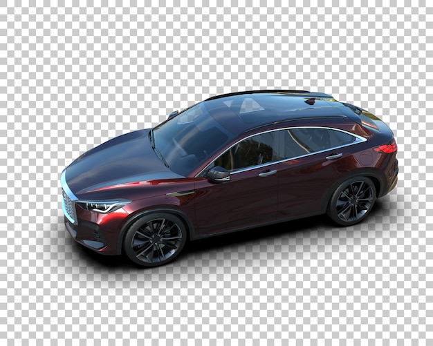 Un SUV moderno aislado en el fondo de una ilustración de renderización 3D