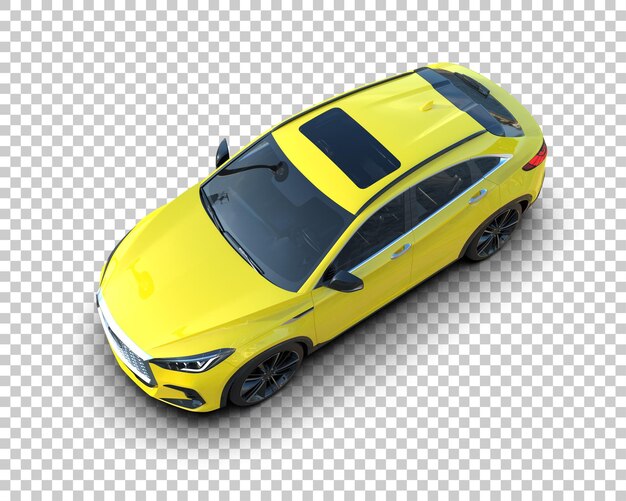 Un SUV moderno aislado en el fondo de una ilustración de renderización 3D