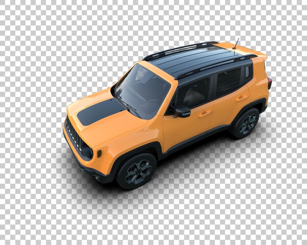 Un SUV moderno aislado en el fondo de una ilustración de renderización 3D