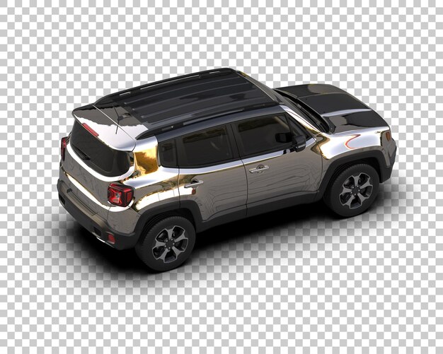 Un SUV moderno aislado en el fondo de una ilustración de renderización 3D