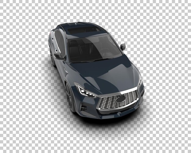 Un SUV moderno aislado en el fondo de una ilustración de renderización 3D