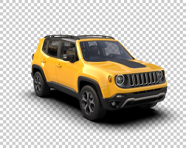 Un SUV moderno aislado en el fondo de una ilustración de renderización 3D