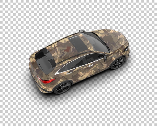 Un SUV moderno aislado en el fondo de una ilustración de renderización 3D