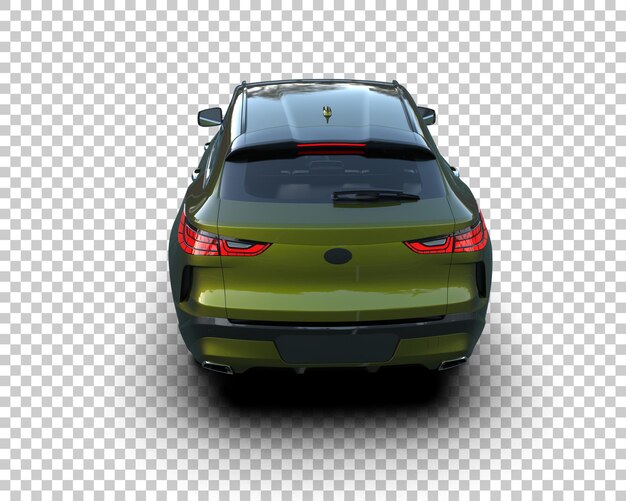 Un SUV moderno aislado en el fondo de una ilustración de renderización 3D