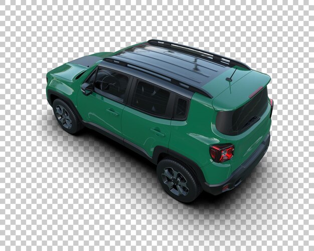 Un SUV moderno aislado en el fondo de una ilustración de renderización 3D