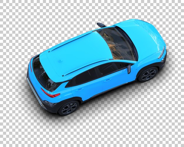 Un SUV moderno aislado en el fondo de una ilustración de renderización 3D