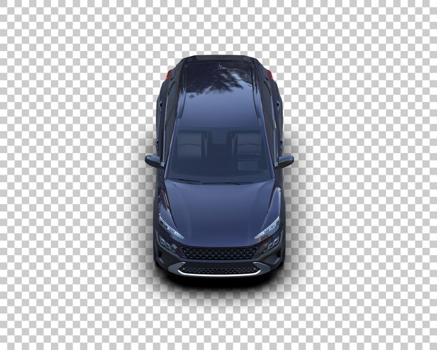 Un SUV moderno aislado en el fondo de una ilustración de renderización 3D