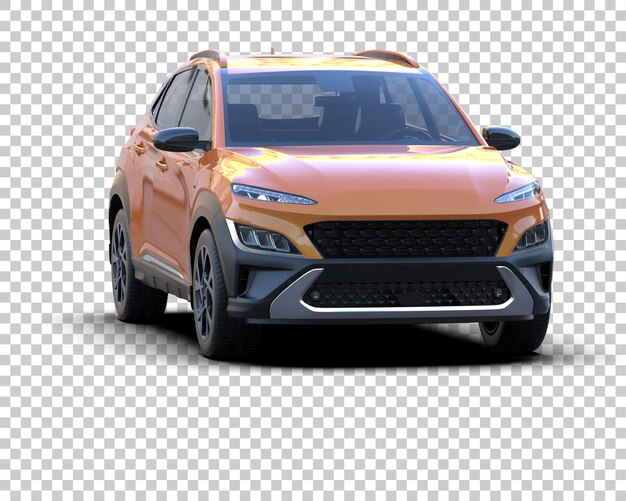 Un SUV moderno aislado en el fondo de una ilustración de renderización 3D