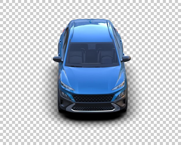 Un SUV moderno aislado en el fondo de una ilustración de renderización 3D