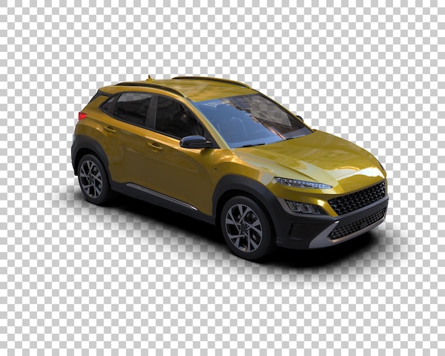 Un SUV moderno aislado en el fondo de una ilustración de renderización 3D