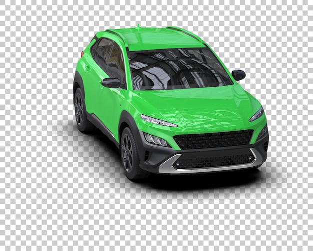 Un SUV moderno aislado en el fondo de una ilustración de renderización 3D