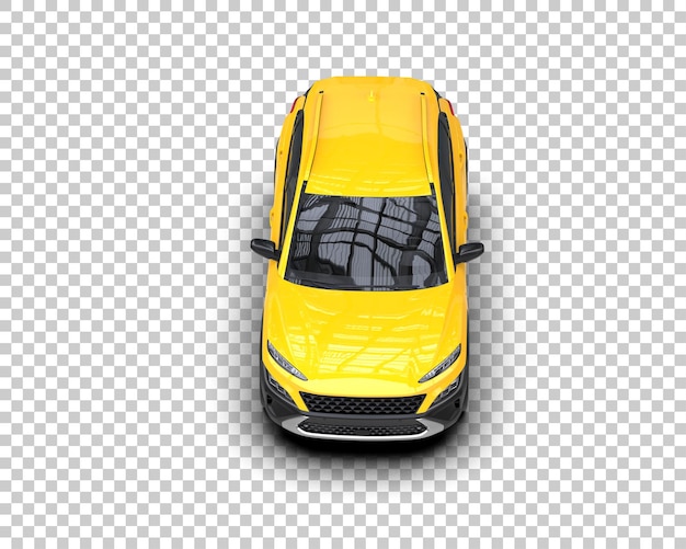 Un SUV moderno aislado en el fondo de una ilustración de renderización 3D