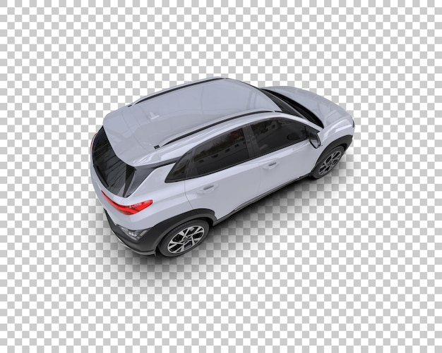 Un SUV moderno aislado en el fondo de una ilustración de renderización 3D