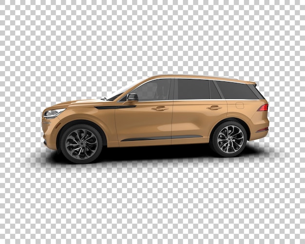 Un SUV moderno aislado en el fondo de una ilustración de renderización 3D