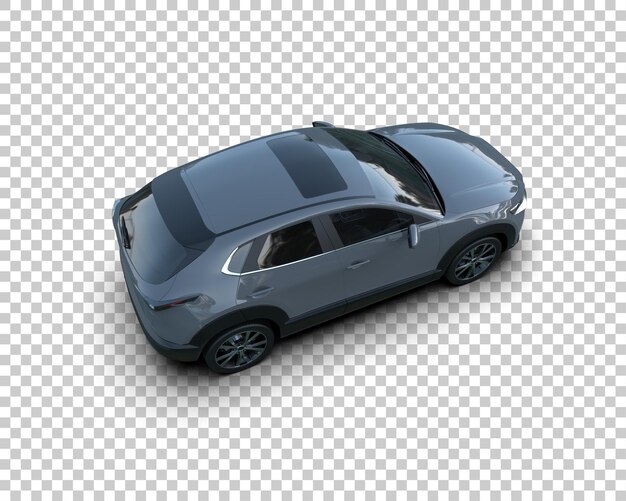 Un SUV moderno aislado en el fondo de una ilustración de renderización 3D