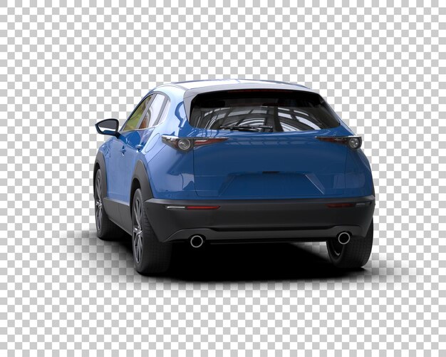 Un SUV moderno aislado en el fondo de una ilustración de renderización 3D