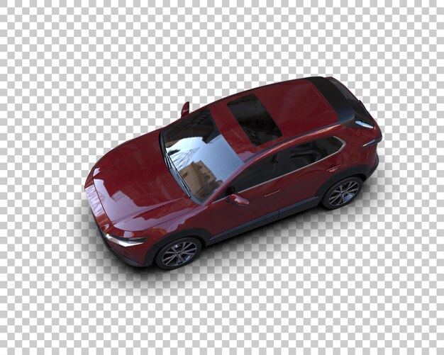 Un SUV moderno aislado en el fondo de una ilustración de renderización 3D