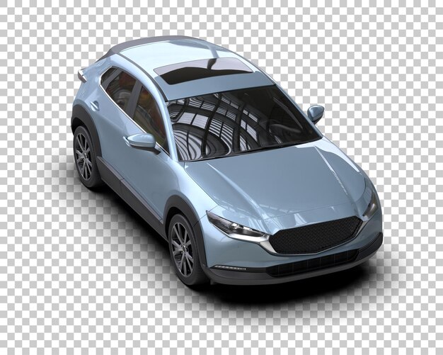 Un SUV moderno aislado en el fondo de una ilustración de renderización 3D
