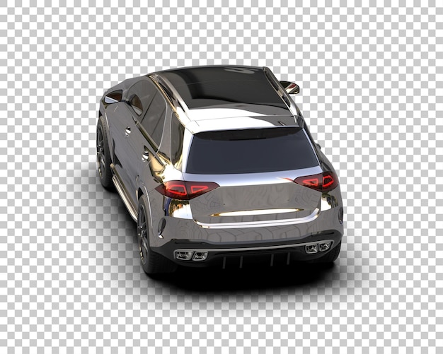 Un SUV moderno aislado en el fondo de una ilustración de renderización 3D