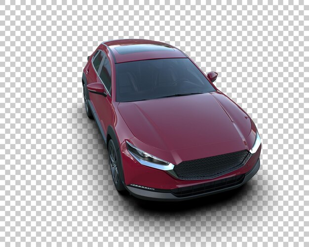 Un SUV moderno aislado en el fondo de una ilustración de renderización 3D