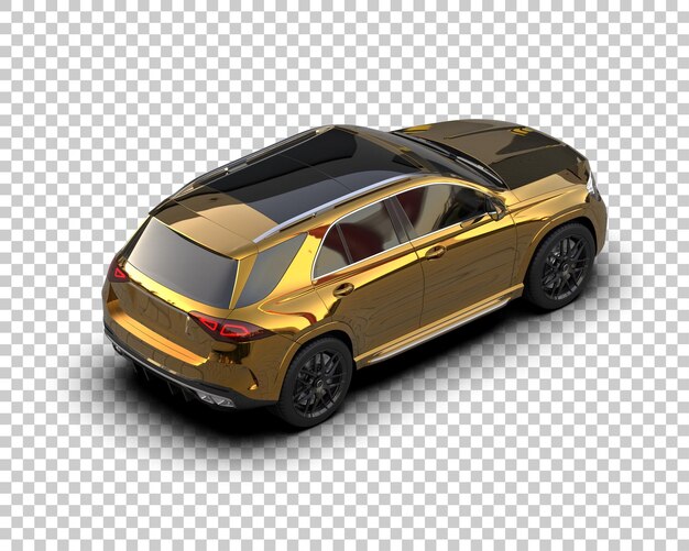 Un SUV moderno aislado en el fondo de una ilustración de renderización 3D