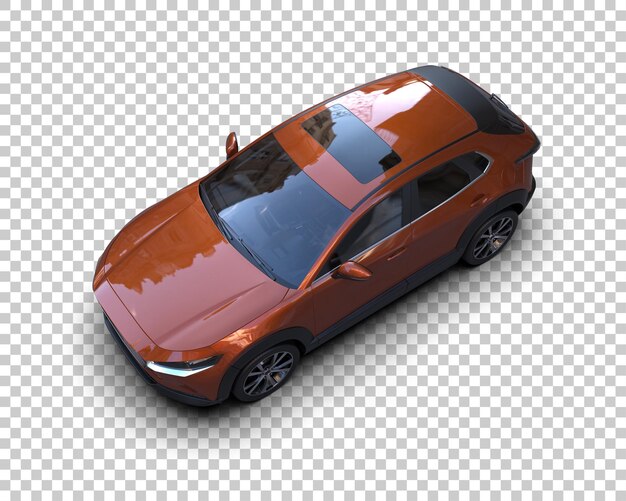 Un SUV moderno aislado en el fondo de una ilustración de renderización 3D