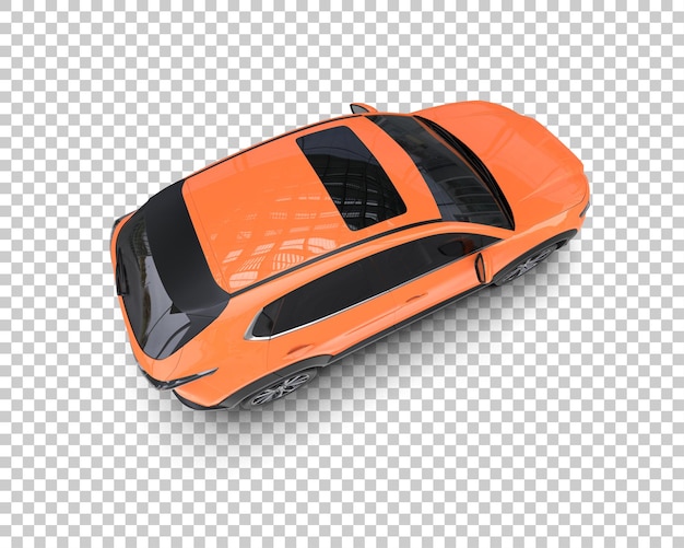 Un SUV moderno aislado en el fondo de una ilustración de renderización 3D
