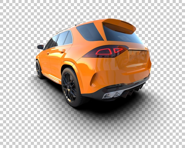 Un SUV moderno aislado en el fondo de una ilustración de renderización 3D