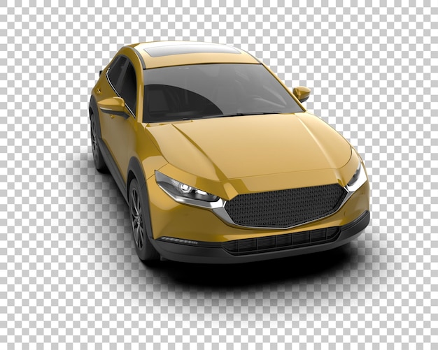 Un SUV moderno aislado en el fondo de una ilustración de renderización 3D