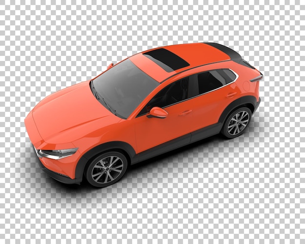 Un SUV moderno aislado en el fondo de una ilustración de renderización 3D