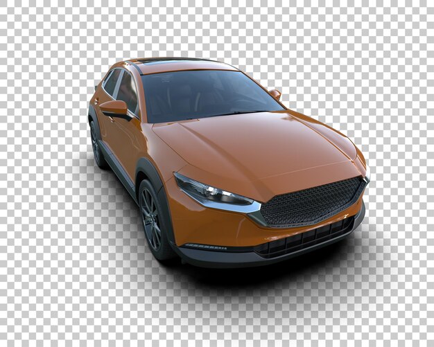 Un SUV moderno aislado en el fondo de una ilustración de renderización 3D