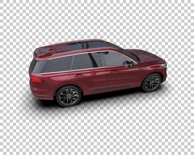 Un SUV moderno aislado en el fondo de una ilustración de renderización 3D