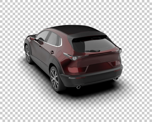 Un SUV moderno aislado en el fondo de una ilustración de renderización 3D