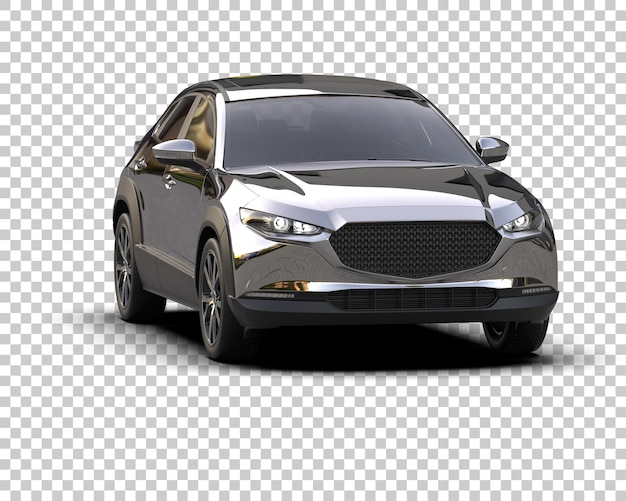 Un SUV moderno aislado en el fondo de una ilustración de renderización 3D