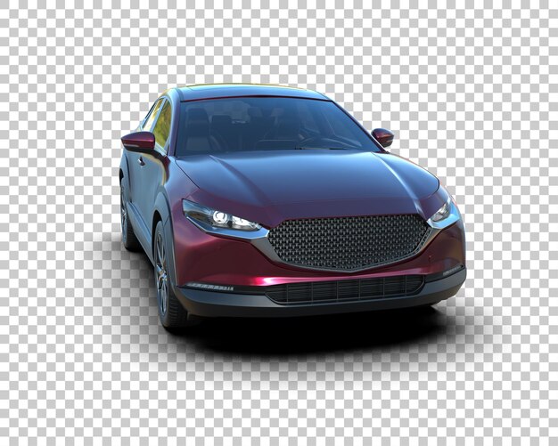 Un SUV moderno aislado en el fondo de una ilustración de renderización 3D