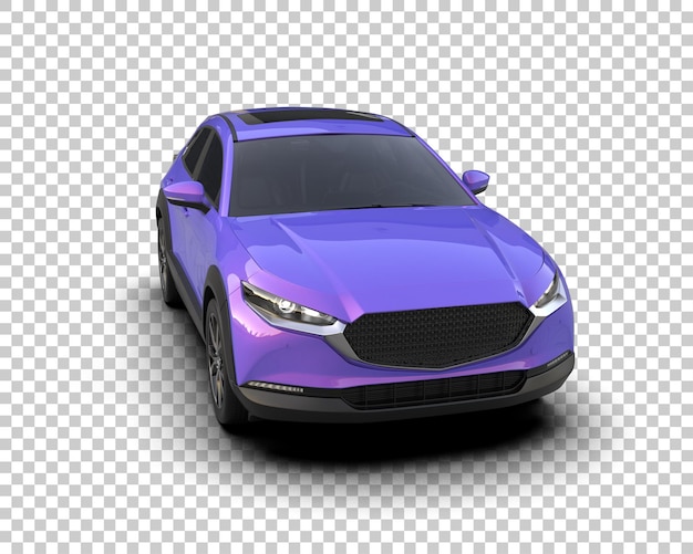 Un SUV moderno aislado en el fondo de una ilustración de renderización 3D