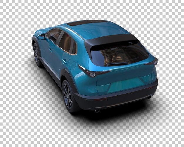Un SUV moderno aislado en el fondo de una ilustración de renderización 3D
