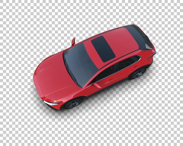 Un SUV moderno aislado en el fondo de una ilustración de renderización 3D