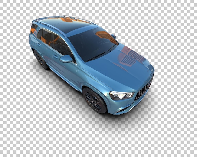 Un SUV moderno aislado en el fondo de una ilustración de renderización 3D