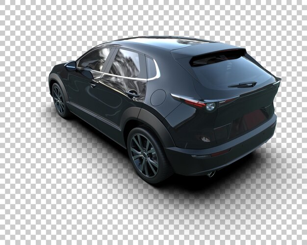 Un SUV moderno aislado en el fondo de una ilustración de renderización 3D