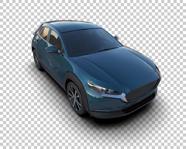 Un SUV moderno aislado en el fondo de una ilustración de renderización 3D