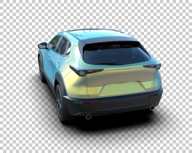 Un SUV moderno aislado en el fondo de una ilustración de renderización 3D