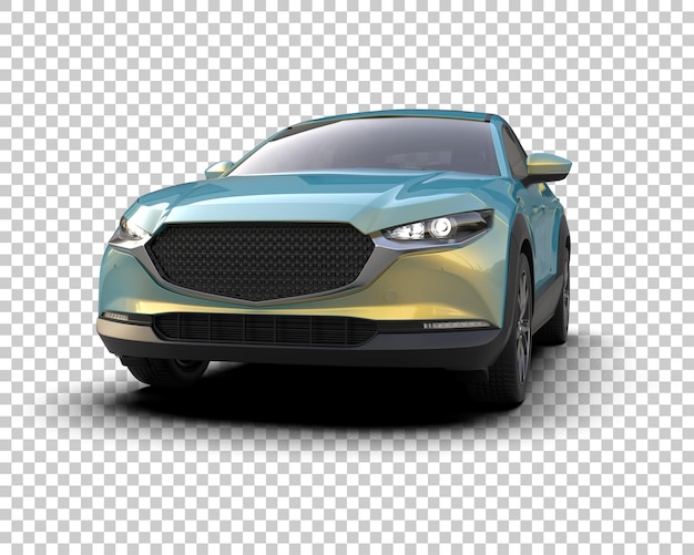 Un SUV moderno aislado en el fondo de una ilustración de renderización 3D