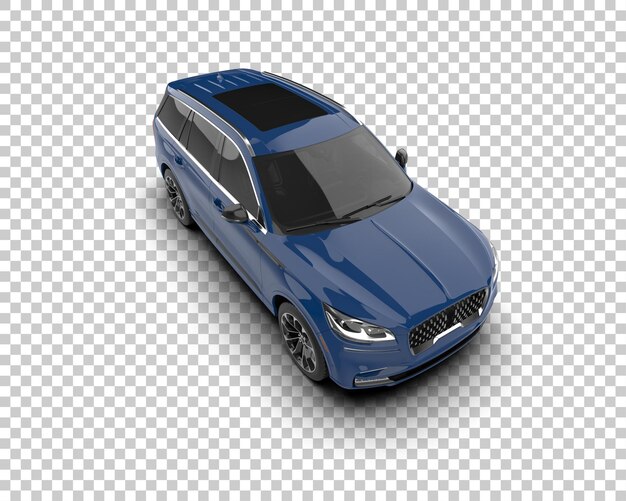 Un SUV moderno aislado en el fondo de una ilustración de renderización 3D