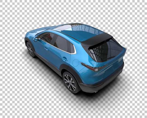 Un SUV moderno aislado en el fondo de una ilustración de renderización 3D