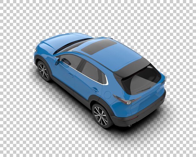 Un SUV moderno aislado en el fondo de una ilustración de renderización 3D