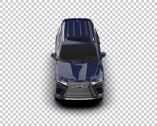 Un SUV moderno aislado en el fondo de una ilustración de renderización 3D